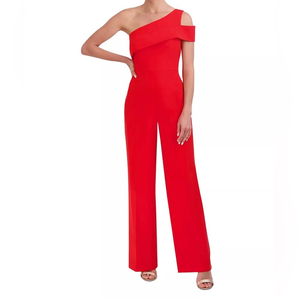 NEW🌟BCBG MAX AZRIA CORALINE One Shoulder Cutout Jumpsuit Sz XS